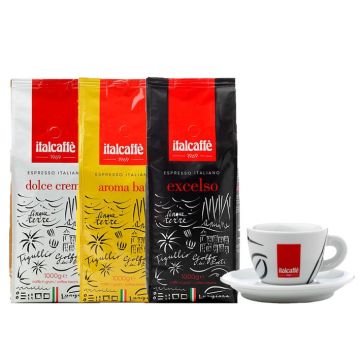 Italcaffé kaffeebohnen 3kg + 1 Cappuccino-Tasche KOSTENLOS