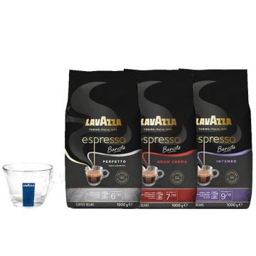 Lavazza Kaffeebohnen Barista 3kg + 1 Cappuccino Glas Kostenlos