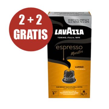 Lavazza Espresso MAESTRO LUNGO 100% Arabica-Kapseln für Nespresso (10st) - MHD 30-06-24
