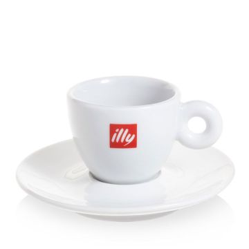 Illy-Tasse mit Untertasse für doppelten Espresso (120 ml)