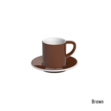 Loveramics Bond Espresso-Tasse und Untertasse (80ml) braun