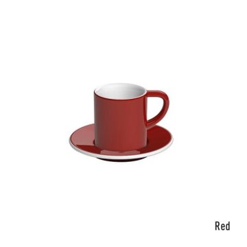 Loveramics Bond Espresso-Tasse und Untertasse (80ml) rot