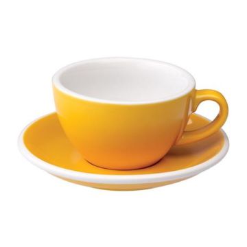 Loveramics Egg Cappuccino-Tasse und Untertasse (200ml) gelb