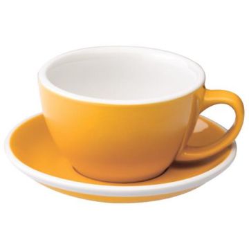 Loveramics Egg Milchkaffee-Tasse und Untertasse (300ml) gelb