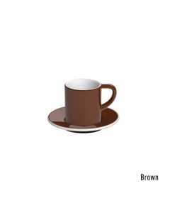 Loveramics Bond Espresso-Tasse und Untertasse (80ml) braun
